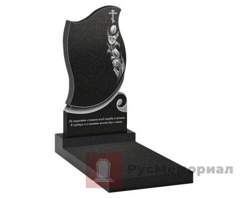 Памятник на могилу с гравированным изображением gr-110