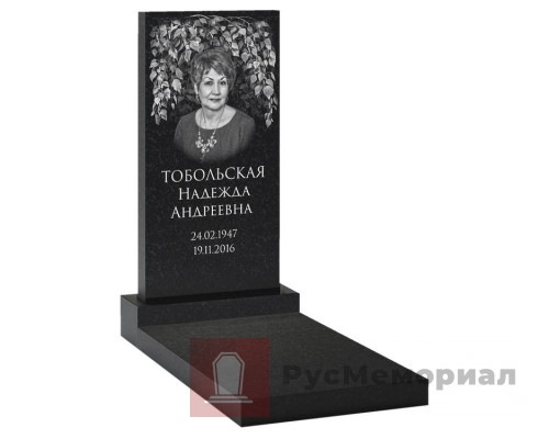 Памятник на могилу с гравированным изображением gr-126