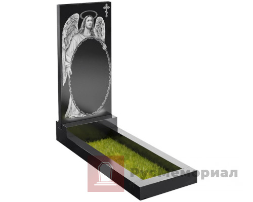 Памятник на могилу с гравированным изображением gr-55