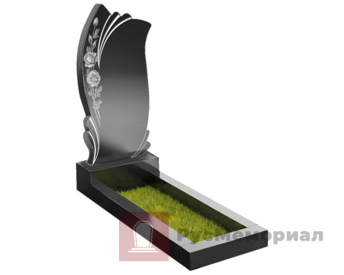 Памятник на могилу с гравированным изображением gr-56